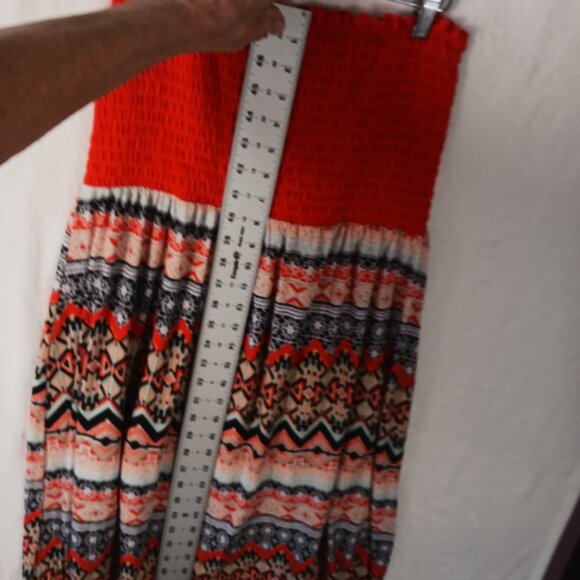 Bobby Brooks Plus Size 1X Dress, Tube Top Style W/ Asymmetrical Bottom, Vibrant - Picture 9 of 12